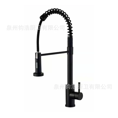 Elegant black [spring-loaded single lever] kitchen faucet