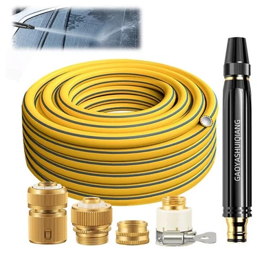 Opp bagged [metal] water gun + aluminum water + [3/4 european standard connector] + adapter + 10m water pipe