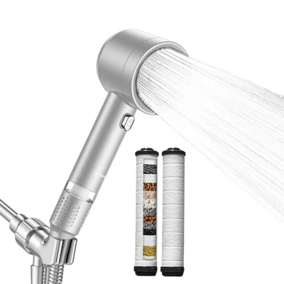 【sa-15】silver plated turbine 【sulfite ball】+ 1.5m silver hose + silver american standard connector + two filter cartridges