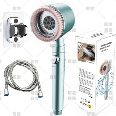 【sa-18】five-speed hair-styling brush with spray function [fir green] + stand + 1.5m stainless steel tube
