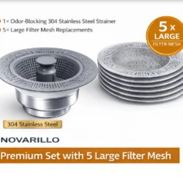 Option d ---- 110 large filter model - stainless steel shell + 5 abs baskets [packed in carton]