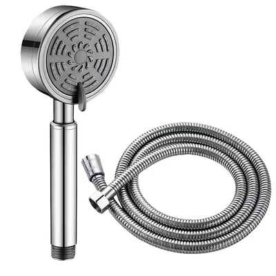 304 three-speed shower head (silver) + 1.5m atomized weighted tube