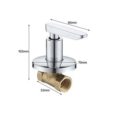 Af-007 quarter straight handle concealed valve