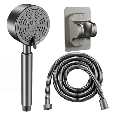 304 three-speed shower head (grey) + 1.5m encryption tube + no punching xiamen ginza