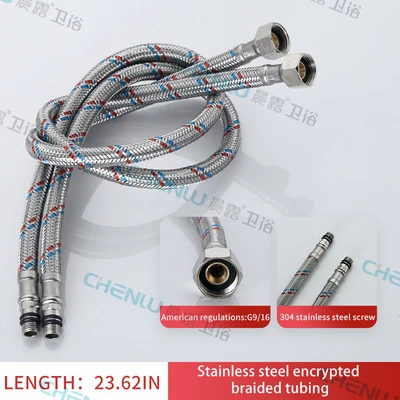 Not commonly used in China -2 pieces of 60cm [brass plating cap] in the excellent tube of 9/16 304 steel wire tube of section B