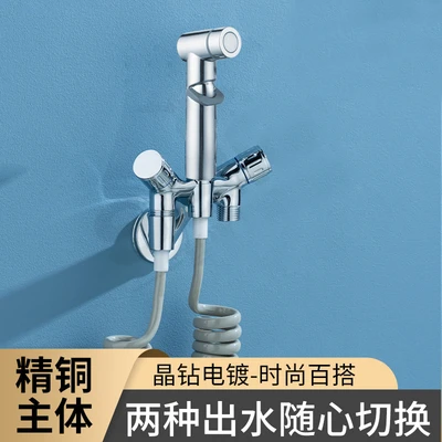 D ---- silver fighter brass toilet companion set ABS spray gun