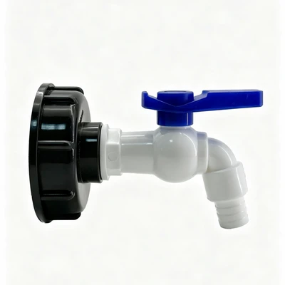 【lt-07】ibc ton barrel cover [black] + 2/1 plastic faucet + raw material belt