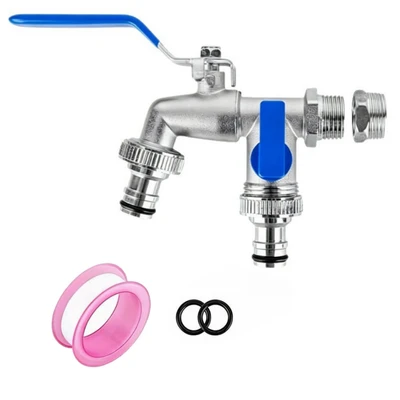 Lt-02-2 blue handle faucet with adapter