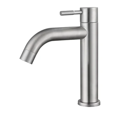 Brushed stainless steel curved mouth single cooling