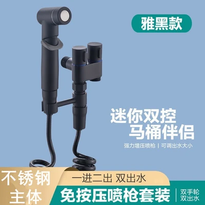 B1 stainless steel sub-black steel toilet companion set ABS spray gun