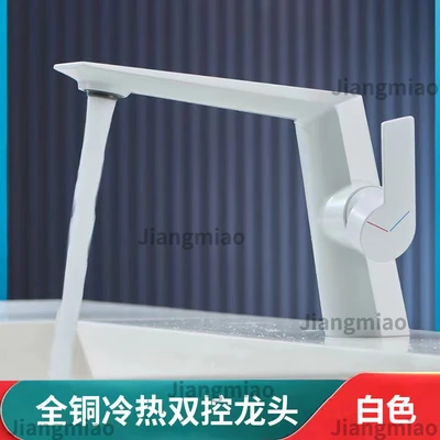 [clean white] 59a copper fj faucet (with red and blue silk screen)