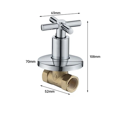 Af-008 quarter cross handle concealed valve