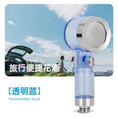 【sa-03】b travel shower head transparent blue