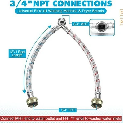 North american washing machine pipe [double water inlet]