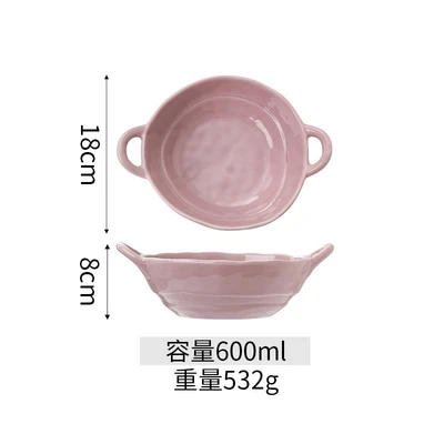 Small glossy double-eared bowl - taro purple