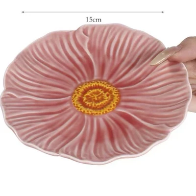 Pink poppy - plate