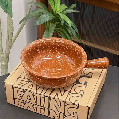 Montreal maple leaf color-handled bowl