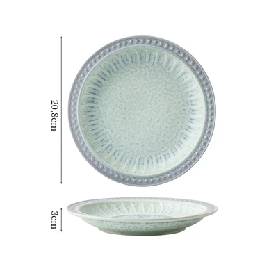 8inch plate - blue