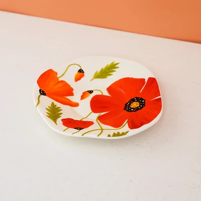 Poppy flower-plate