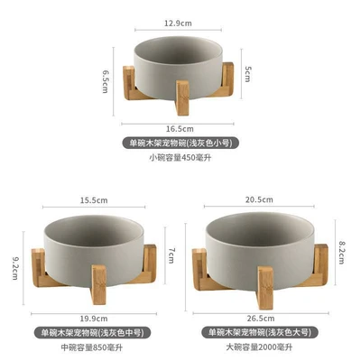 Light gray [single bowl + wooden frame]