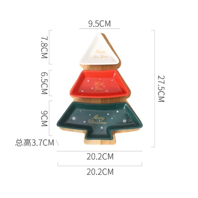 Christmas tree three spell plate