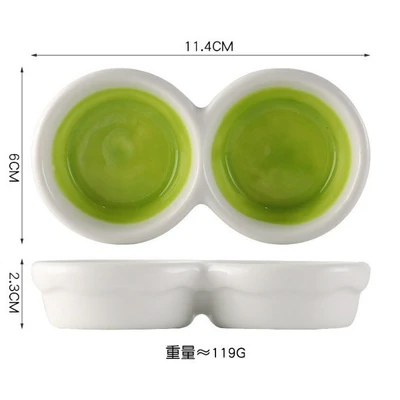 Cake double compartment plate