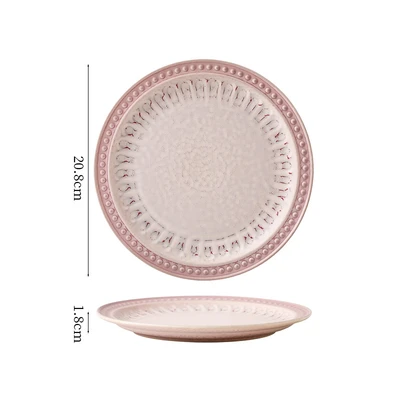 8inch Deep Plate - Pink