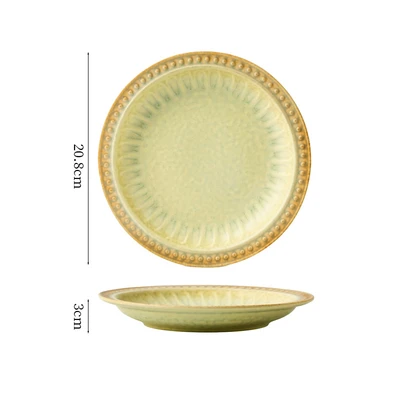 8inch plate-yellow