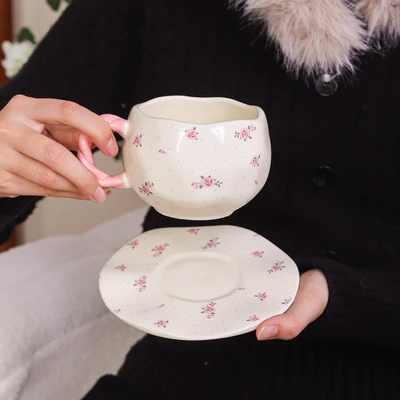 Wave-dot rose [pink handle]