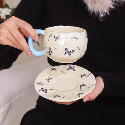 Butterfly tea talk [blue handle]