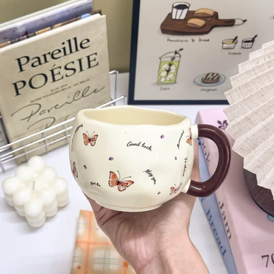 Butterfly tea talk [brown handle] - single cup