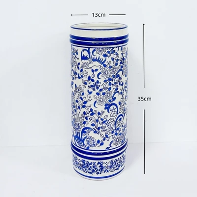 Blue and white bird b35 (13*13*35cm)
