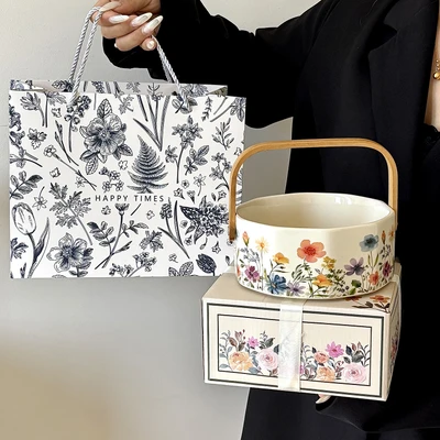 Sunflower basket—type b thickened handle + gift bag