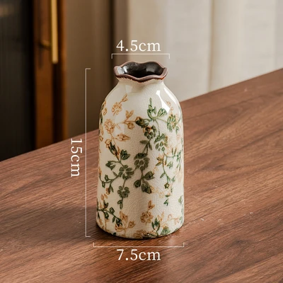Green and brown floral h15 (7.5*4.5*15cm)