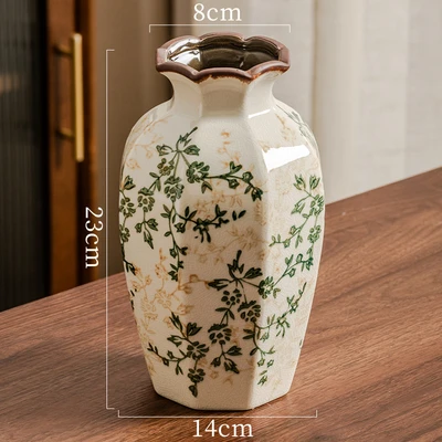 Green and brown floral b23 (14*8*23cm)