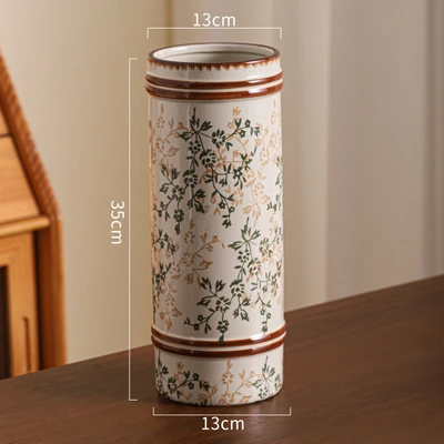 Green and brown floral b35 (13*13*35cm)
