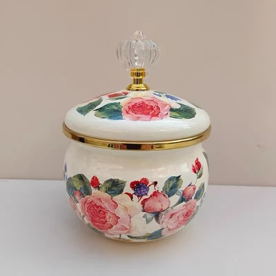 Rose sugar bowl