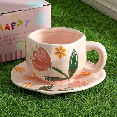 Xd-1060-010q cup and saucer (pink mist tulip)