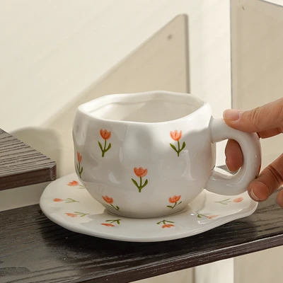 Xd-1060-010n cup and saucer (orange flower)