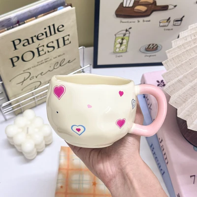 Pink heart [pink handle]-single cup