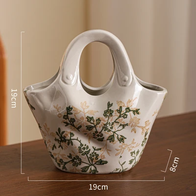 Green and brown floral d19 (19*8*19cm)
