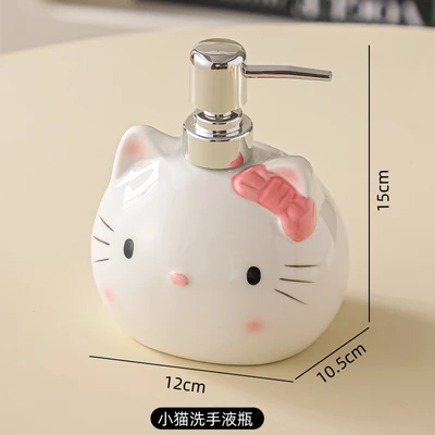 Ceramic cat hand sanitizer bottle