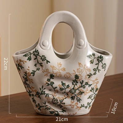 Green and brown floral d22 (21*10*22cm)