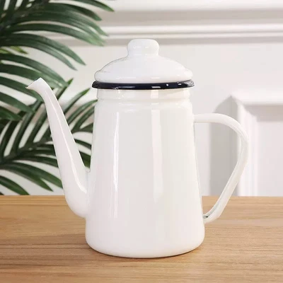 1.1l white coffee pot