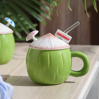 Coconut straw cup-pink