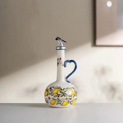 Heart-shaped handle lemon yellow single bottle