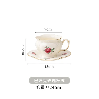 Baroque Rose Cup and Saucer