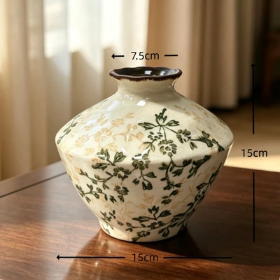 Green and brown floral t15 (15*7.5*15cm)