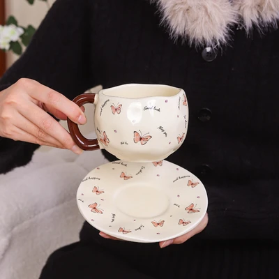 Butterfly tea talk [brown handle]