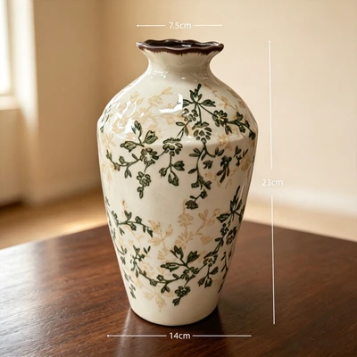 Green and brown floral t23 (14*7.5*23cm)